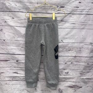 Nike Boys Grey Logo Sweatpants Size 4t (3-4y)
